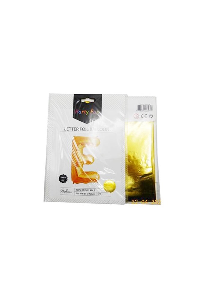 بارتي فن بالون الحروف احباط 40 بوصة (E) اللون الذهبي - Image 3