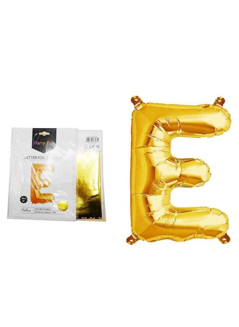 بارتي فن بالون الحروف احباط 40 بوصة (E) اللون الذهبي - Image 2
