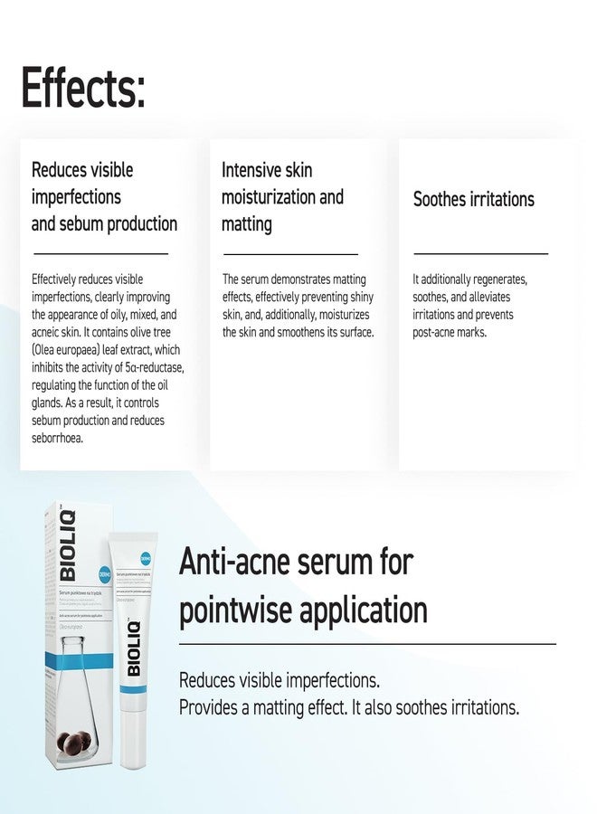 Bioliq - Dermo Anti-Acne Spotwise Application Serum - Reduces Imperfections, Soothes Irritation, Regenerates Skin with Oleanolic Acid - 15 ml - Image 4