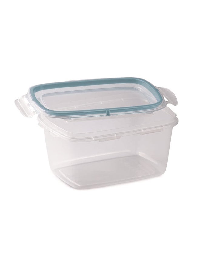 Snips 3-Piece Plastic Rectangular Food Container Set Clear and Blue 1.2 Liter 000870 - Image 2