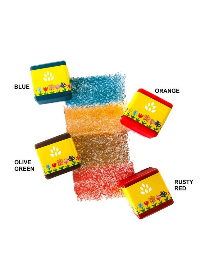 Azafran My First Crayon for Baby Boy, 4 Jumbo Block Crayons, Organic, Washable, Non-Toxic, Easy Grip for Tiny Hands - Image 4