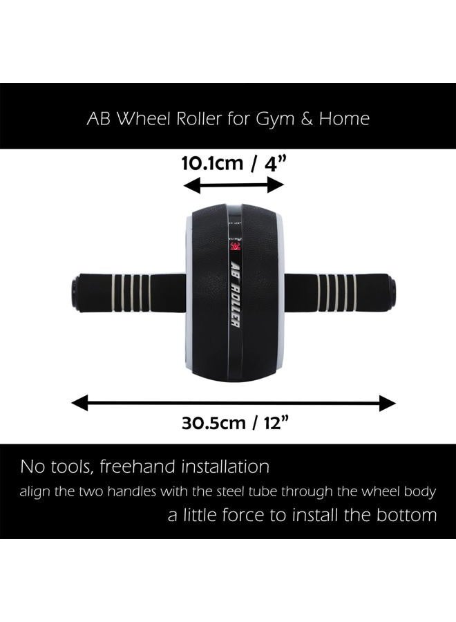 A.F.N.A.L AB Wheel Roller, Exercise Abdominal Wheel Fitness for Gym & Home, Work-out Strength-Training AB Roller, 12"W - Image 2