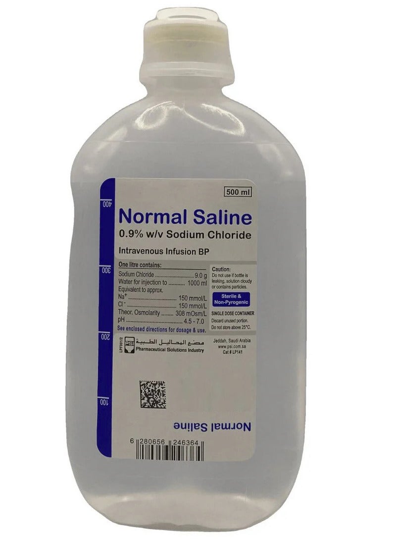 Psi Normal Saline 0.9% W/V Infusion 500 ml - Image 2