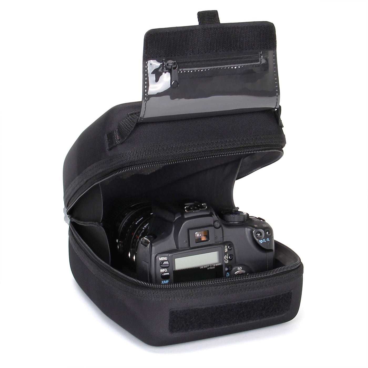 USA Gear Hard Shell Zoom Lens & DSLR Camera Case with Molded EVA Protection, Quick Access Opening and Padded Interior - Compatible with Nikon, Canon, Olympus Cameras with Popular 300mm Lenses