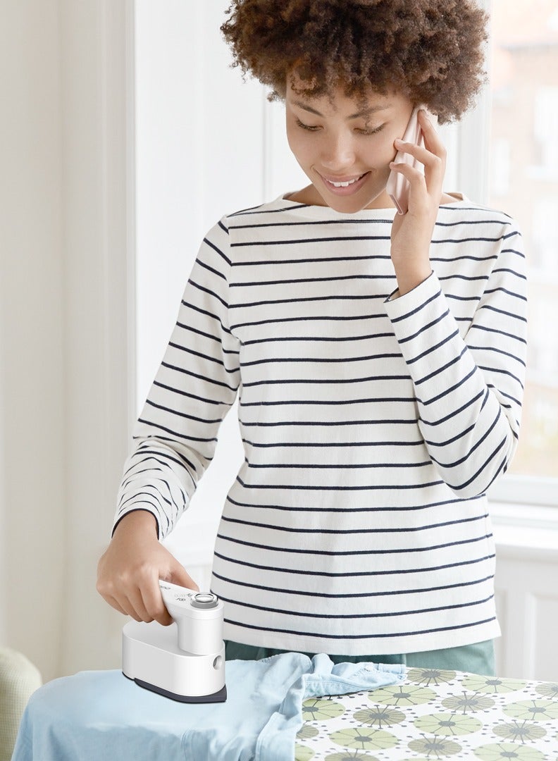 بورودو مكواة بخار محمولة من لايف ستايل هيت بالس، مولدة بخار بالموجات فوق الصوتية 10W / مكواة بخار محمولة ببطارية 5200 مللي أمبير/ساعة / كي بخاري للسفر / كي متواصل لمدة 40 دقيقة - أبيض - Image 2