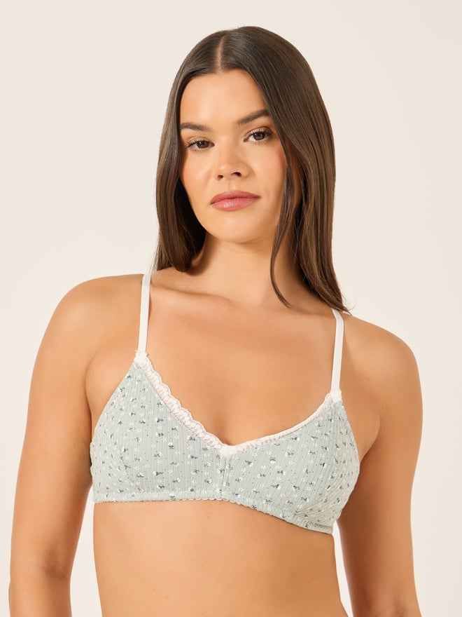 Styli Styli Pack of 2 - Ditsy Printed Ribbed T-Shirt Bra  - Image 5