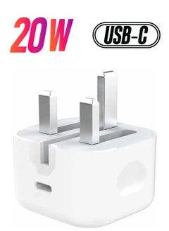 ELTRAZONE Type C Fast Charger PD 20W Power Adapter for iPhone 13 12 11 14 Series Plug PD Power Adapter Wall Plug Compatible with iPhone 14 13 13pro 12 Pro Max 12 Mini SE White  - Image 1