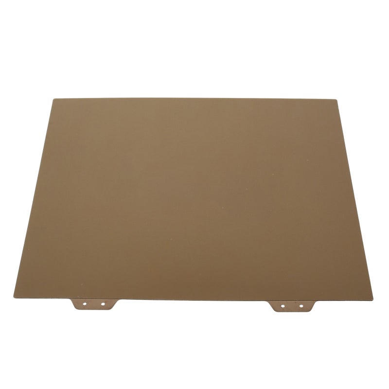 Spring Steel Sheet Double Sided PEI Gold Powder Flexible Build Plate for 3D Printing 355x355mm - Image 1