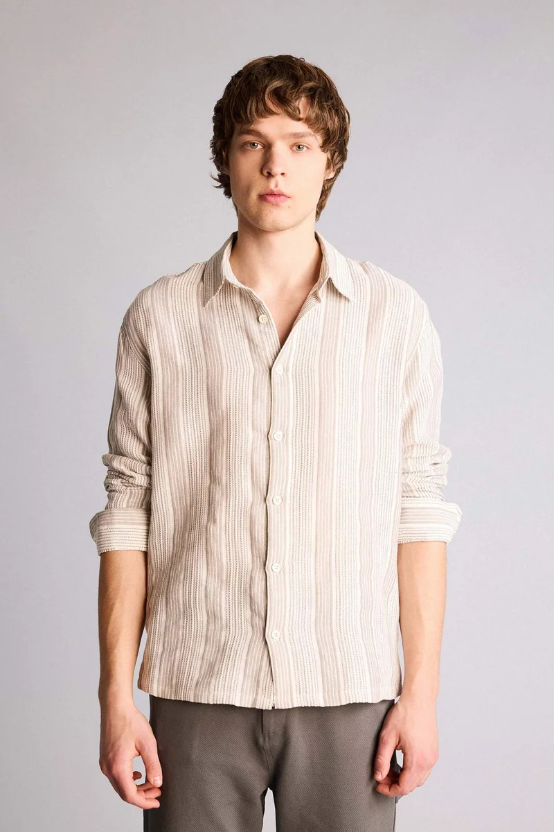 DeFacto Boxy Fit 100% Cotton Shirt