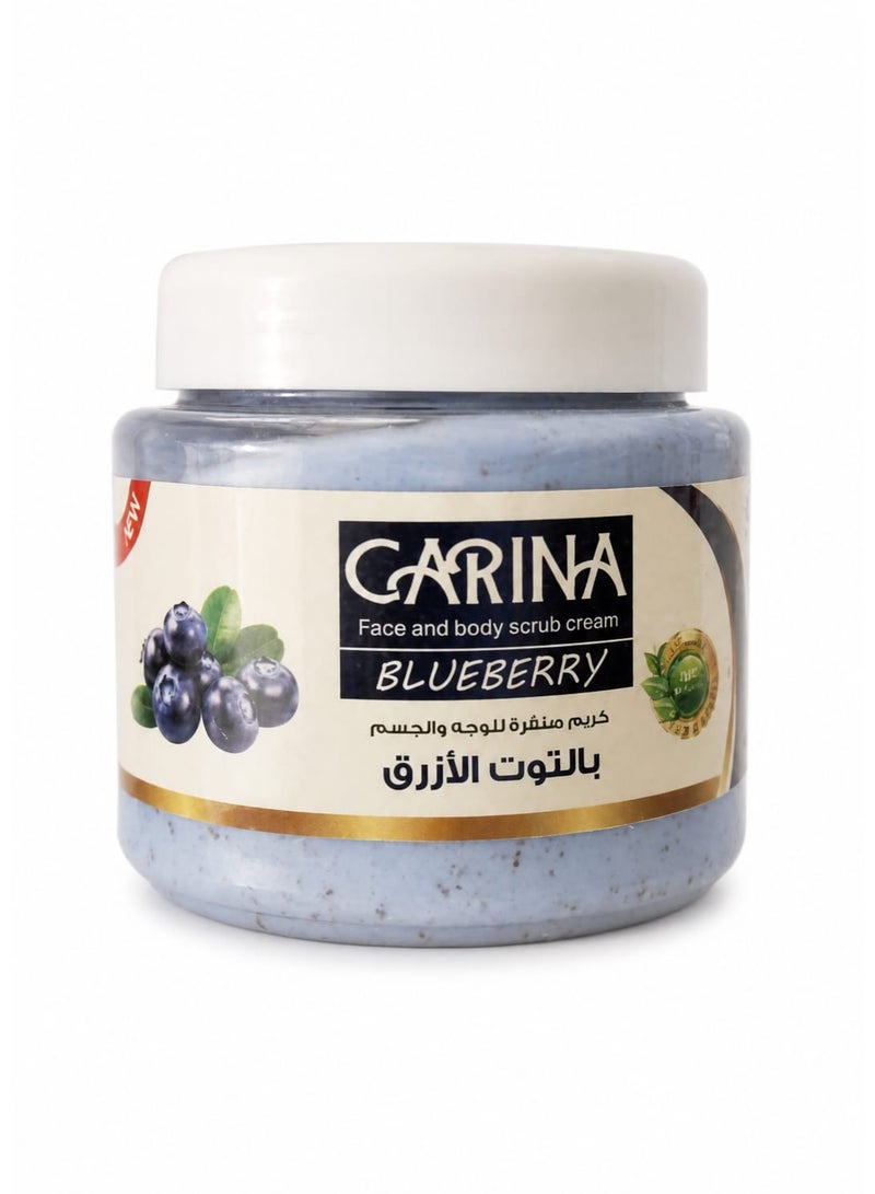 a Carina Blueberry Face and Body Scrub Cream