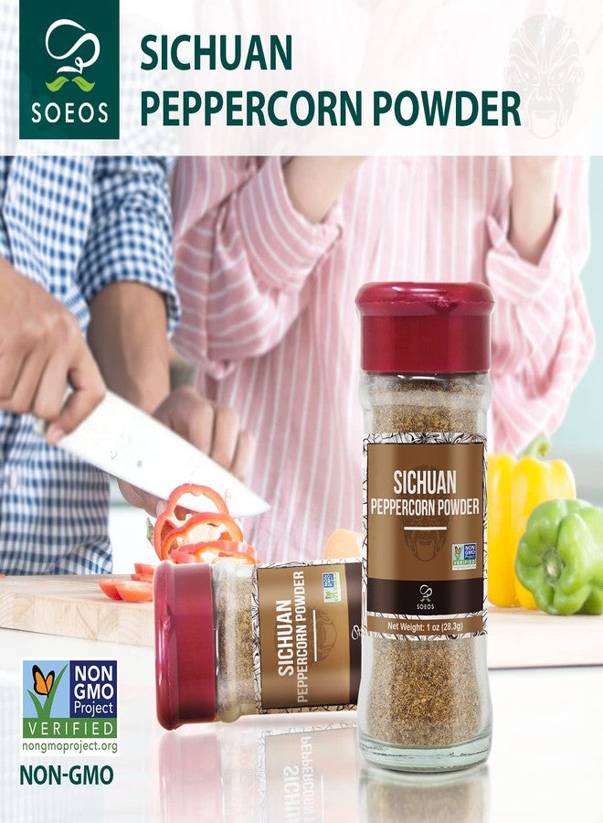 Soeos Sichuan Peppercorn Powder 1oz (28.3g), Non-GMO Verified, Szechuan Peppercorn, Ground Sichuan Green Peppercorns, Green Sichuan paper Powder, Mapo Tofu Essential Ingredient - Image 3