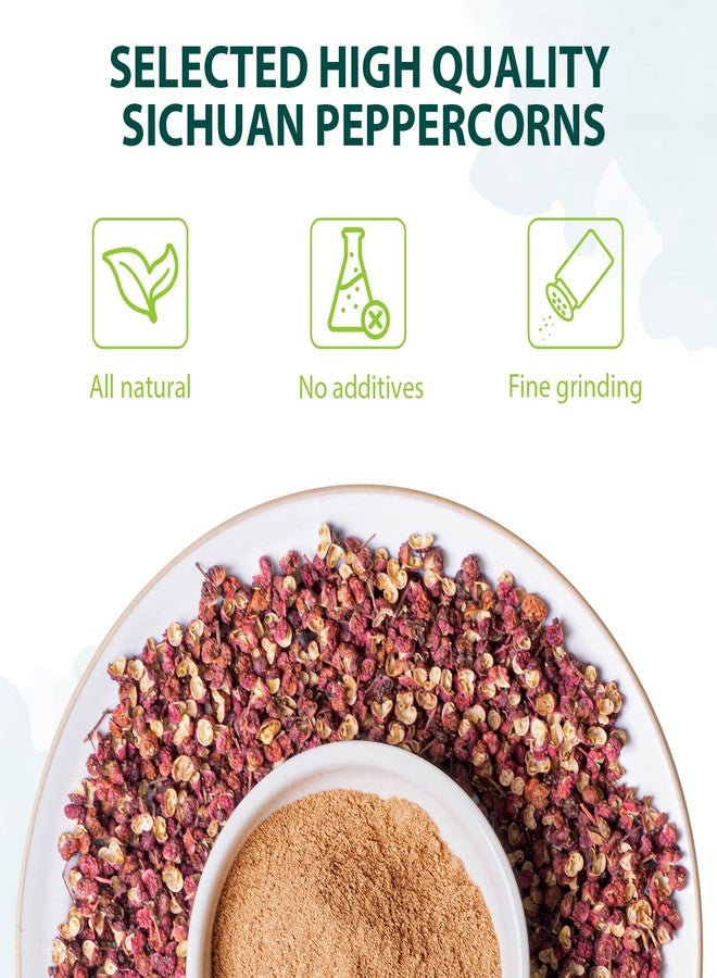 Soeos Sichuan Peppercorn Powder 1oz (28.3g), Non-GMO Verified, Szechuan Peppercorn, Ground Sichuan Green Peppercorns, Green Sichuan paper Powder, Mapo Tofu Essential Ingredient - Image 4
