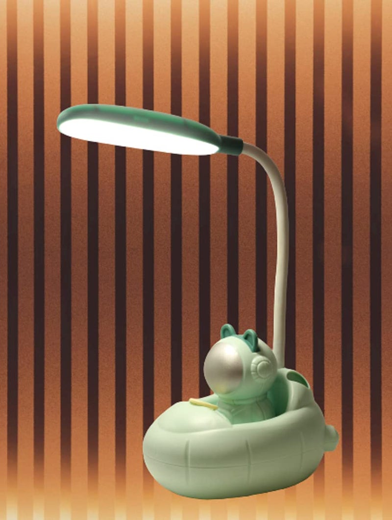 Lilone Astronaut Spaceship Night Light Lamp for Study Table Green USB Rechargeable - Image 2