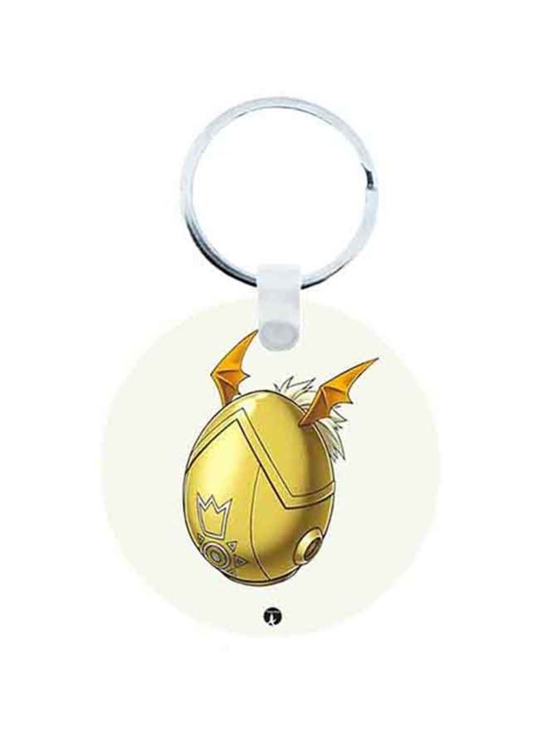 RKN Digimon Anime Wooden Keychain