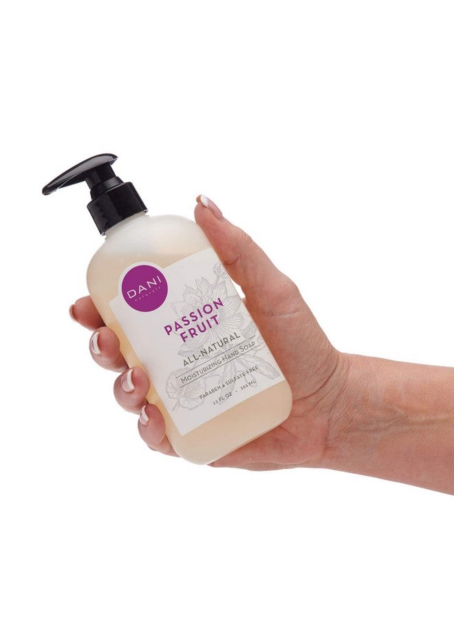DANI Naturals Moisturizing Hand Soap In Passion Fruit 12 Ounce Bottle With Pump - Image 4