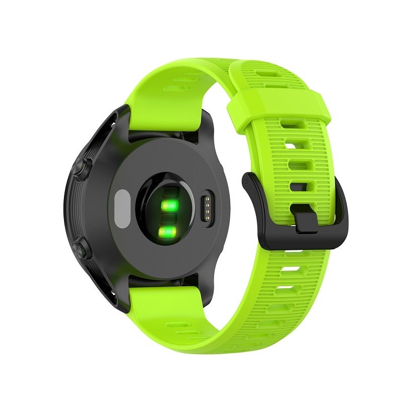 S-TOP For Garmin Forerunner945 / fenix5 Plus / Approach S60 Monochrome Silicone Watch Band(Lime) - Image 2