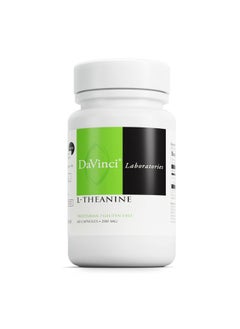 Davinci Labs Ltheanine Dietary Supplement To Help With Concentration Focus Relaxation And Irritability* With 200 Mg Ltheanine Per Serving 60 Vegetarian Capsules  - Image 1