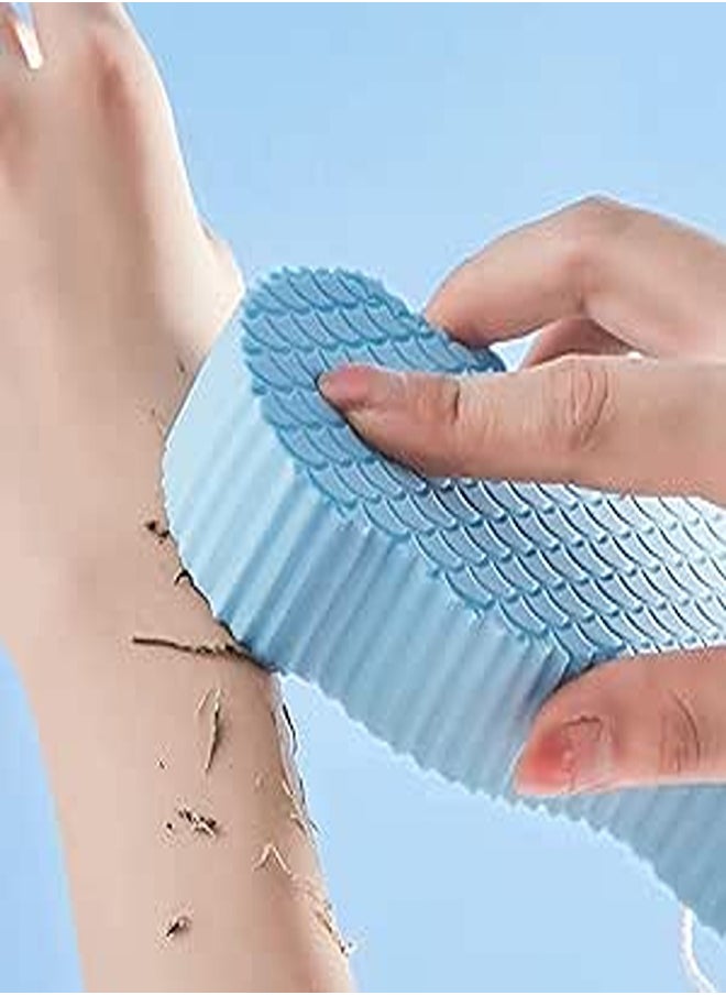 Generic 2022 New Shower Sponge, Super Soft Exfoliating Bath Sponge, Skin Exfoliating Sponge, 3D Bath Sponge Shower Brush Reusable, Body Sponge for Women, Men,Kids and Pregnant Women. (Blue) 