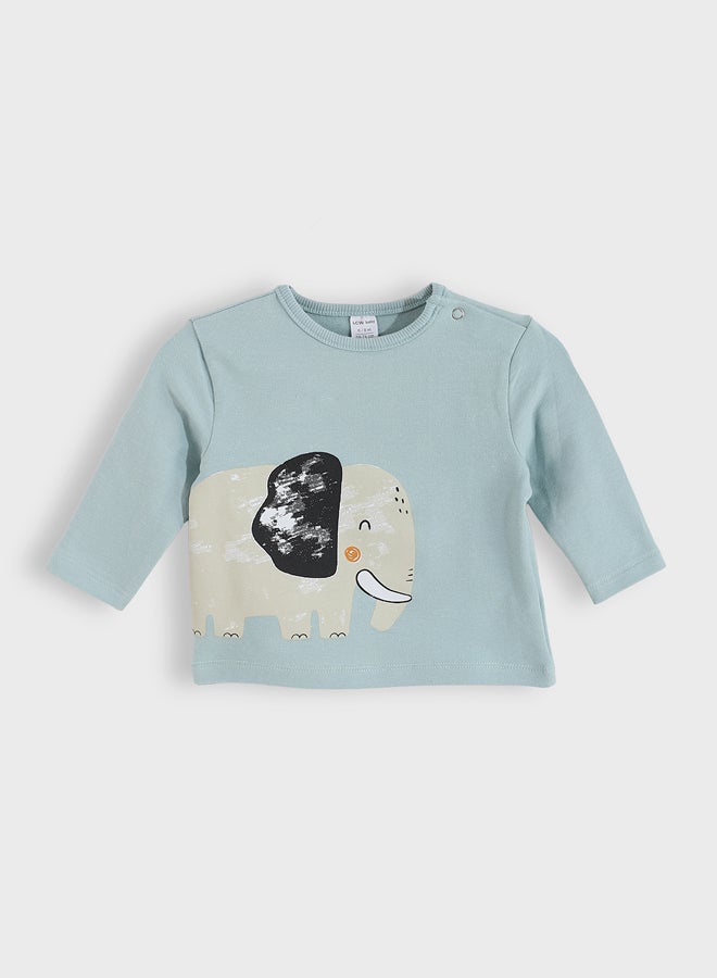 ال سي وايكيكي رقبة مستديرة مطبوعة للأطفال الصغار والسراويل 2 مجموعة عبوات - Image 2