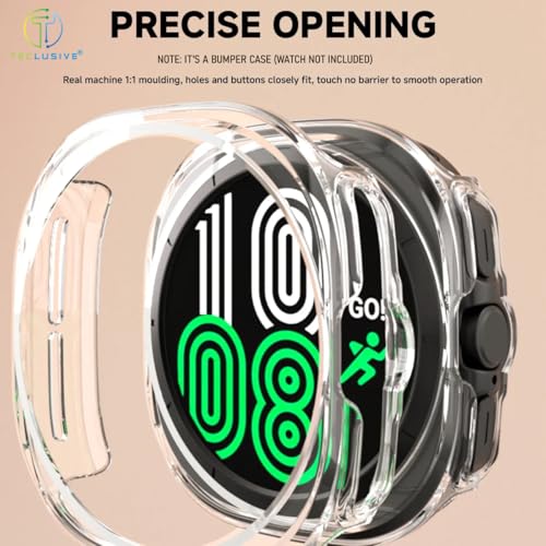 T Teclusive Curved Protective Slim Bumper Case Cover Compatible for Galaxy Watch Ultra | Hard Shell Bumper Side Edge Protection Case for Galaxy Watch Ultra (Black Gray) - Image 5