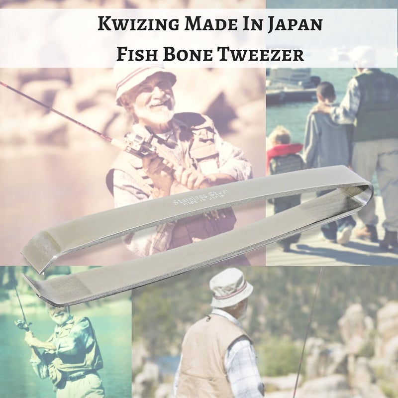 Kwizing [صنع في اليابان] ملقط عظام السمك من كويزينغ بواسطة RCI GLOBAL - غير قابل للانزلاق، قبضة دقيقة - إزالة عظام السلمون، الباس، سمك السلور - حرفة يابانية مصنوعة يدويًا من الفولاذ المقاوم للصدأ (4 3/4") - Image 5