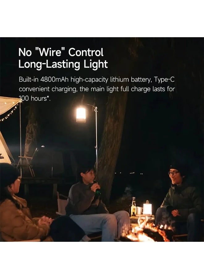 MIJIA Original Xiaomi Mijia Split Camping Lamp, Detachable Dual Lights Bluetooth Smart Control, Rechargeable Portable Outdoor Light, Dimmable Long Battery Life for Desert Camping Hiking Patio Garden Emergency, Chinese Version - Image 2