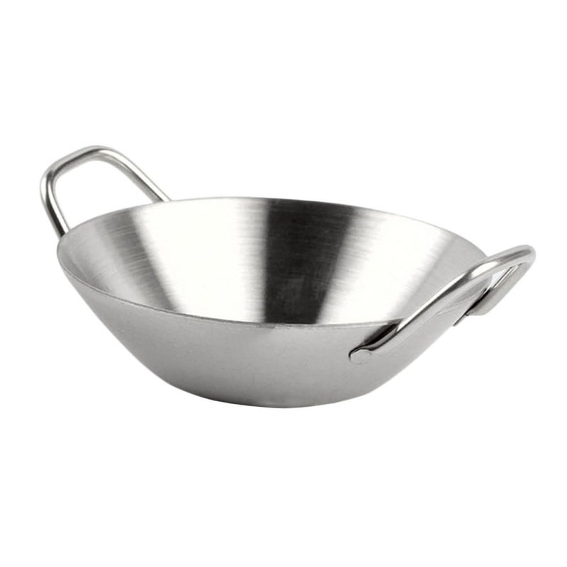 Stainless Steel Kimchi Dish with Double Handles Easy Clean Sauce Plate for Home Restaurant - Image 2