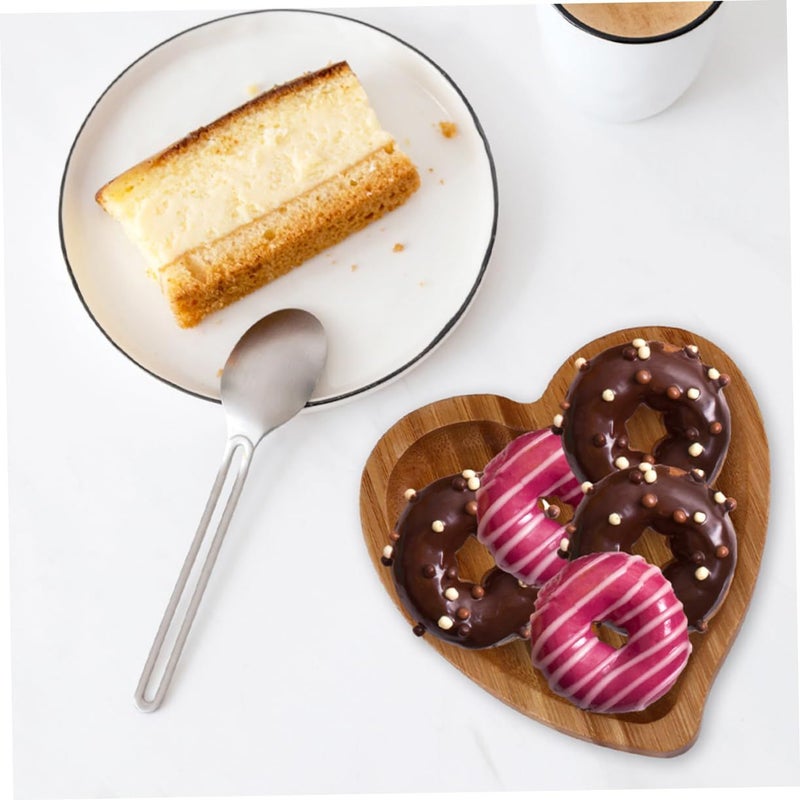 Heart Shaped Bamboo Serving Tray with Lid Charcuterie Dessert Fruit Snack Platter - Image 4