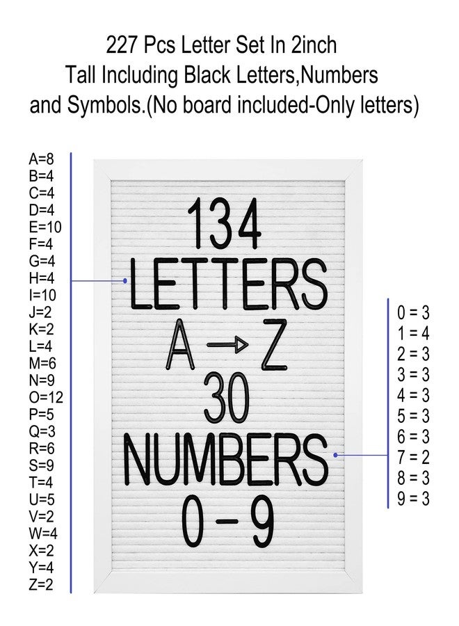 G GAMIT Felt Letter Board Letters Set - Pre-cut 227pcs 2 inch Tall Black Letters (No Board Included) - Image 2