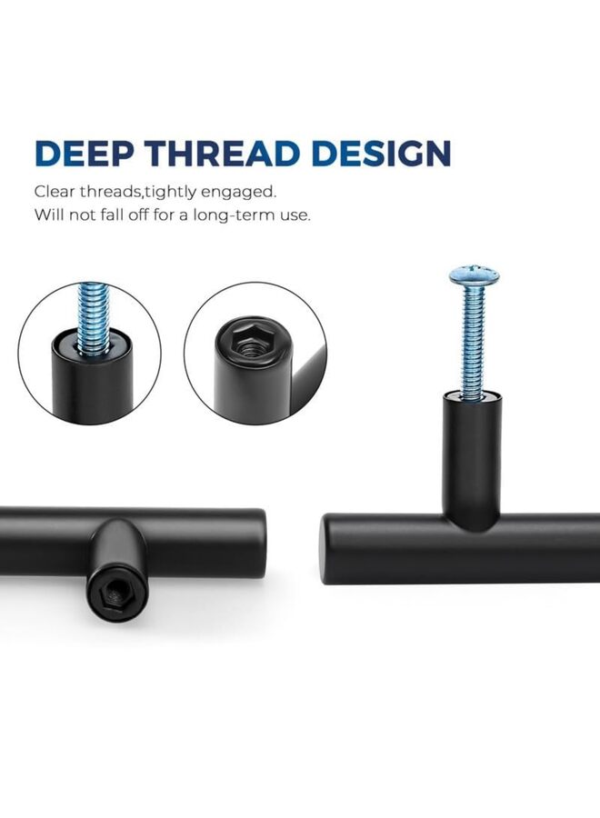 10PCS Cabinet Knobs, Black Cabinet Handles, 2in Kitchen Cabient Knobs, Single Hole Drawer Knobs for Dresser Drawers - Image 4