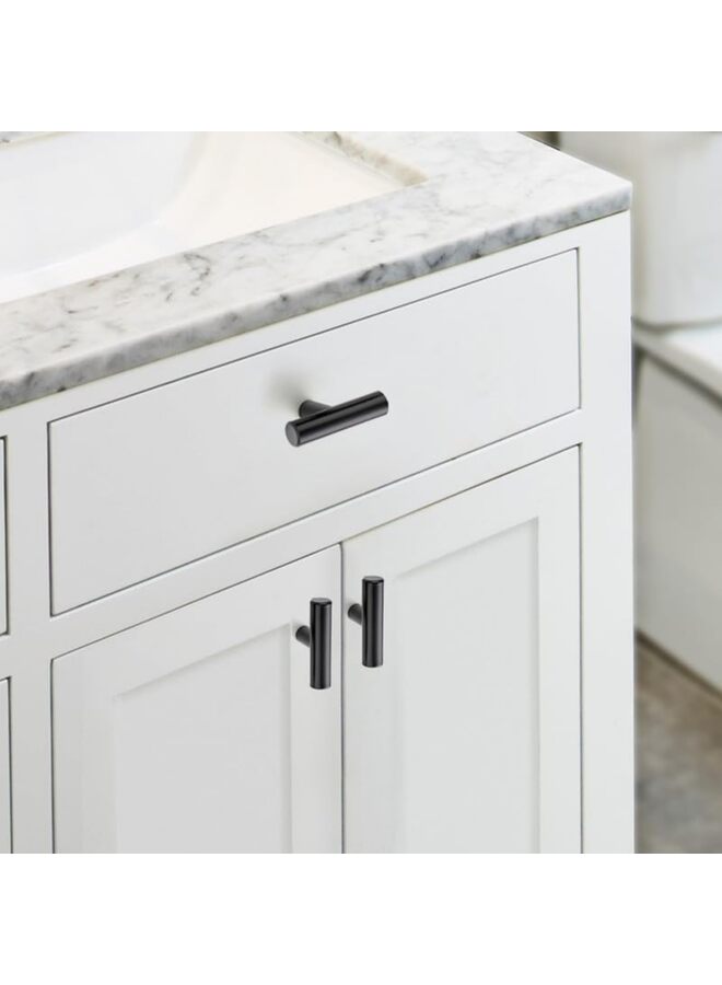 10PCS Cabinet Knobs, Black Cabinet Handles, 2in Kitchen Cabient Knobs, Single Hole Drawer Knobs for Dresser Drawers - Image 3