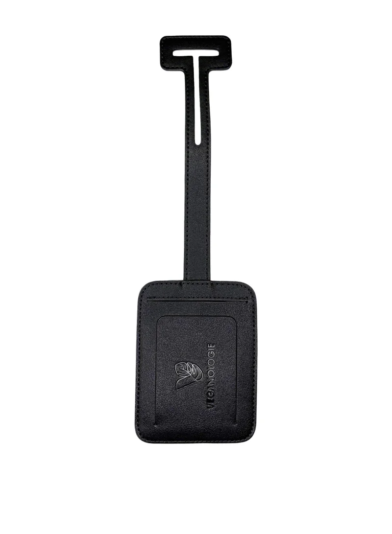 فيجانولوجي Luggage Tag Made from Recycled Plastic Bottles in Black