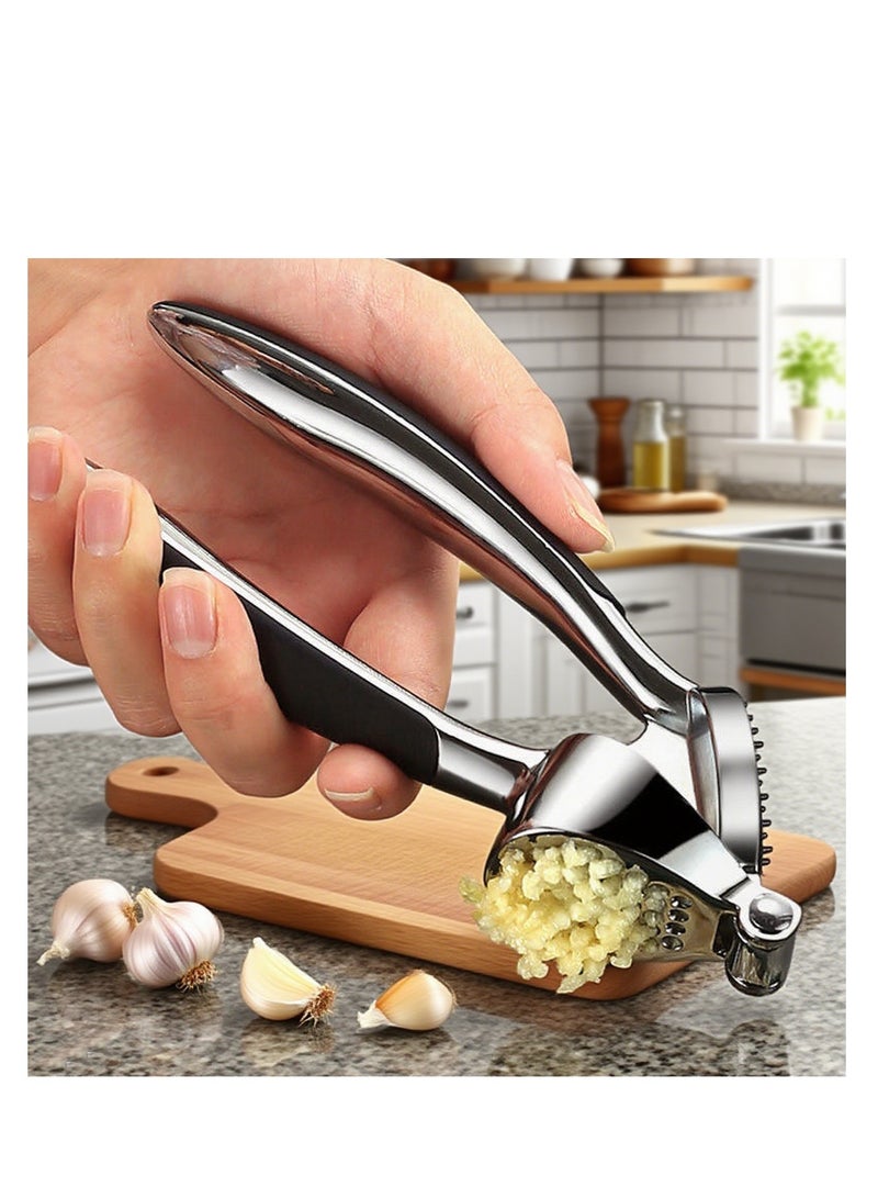 هراسة ثوم بمقبض ناعم وسهل الضغط ومريح - داة فرم الثوم بتصميم قوي لاستخراج المزيد من معجون الثوم - هراسة ثوم سهلة التنظيف وهراسة الزنجبيل - Image 3