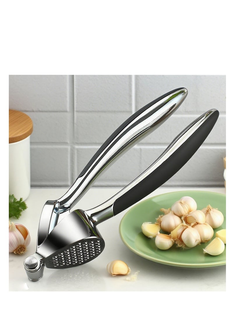 هراسة ثوم بمقبض ناعم وسهل الضغط ومريح - داة فرم الثوم بتصميم قوي لاستخراج المزيد من معجون الثوم - هراسة ثوم سهلة التنظيف وهراسة الزنجبيل - Image 1