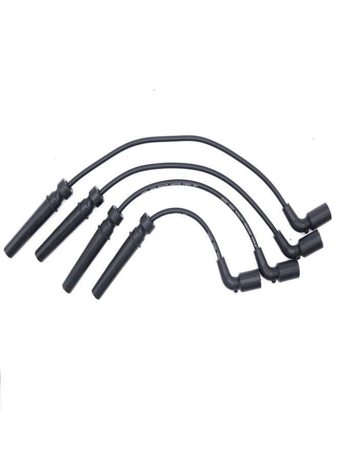 OXCANO 55400 Ignition Spark Plug Wires Set of 4 Compatible with Chevrolet Aveo 2004-2018, Aveo5 2006-2008, Daewoo Lanos 1999-2002, Pontiac Wave 2005-2008, Wave5 2005-2007, Suzuki Swift+ 2004-2007 - Image 1