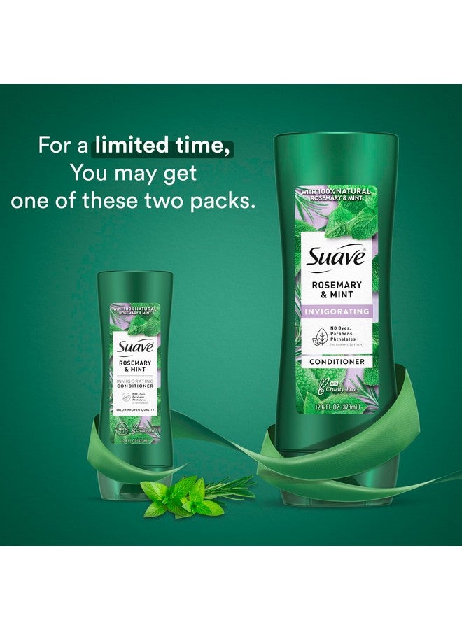 Suave Shampoo and Conditioner, Rosemary & Mint - Invigorating Formula with 100% Natural Essential Oils, 12.6 Oz Ea - Image 4