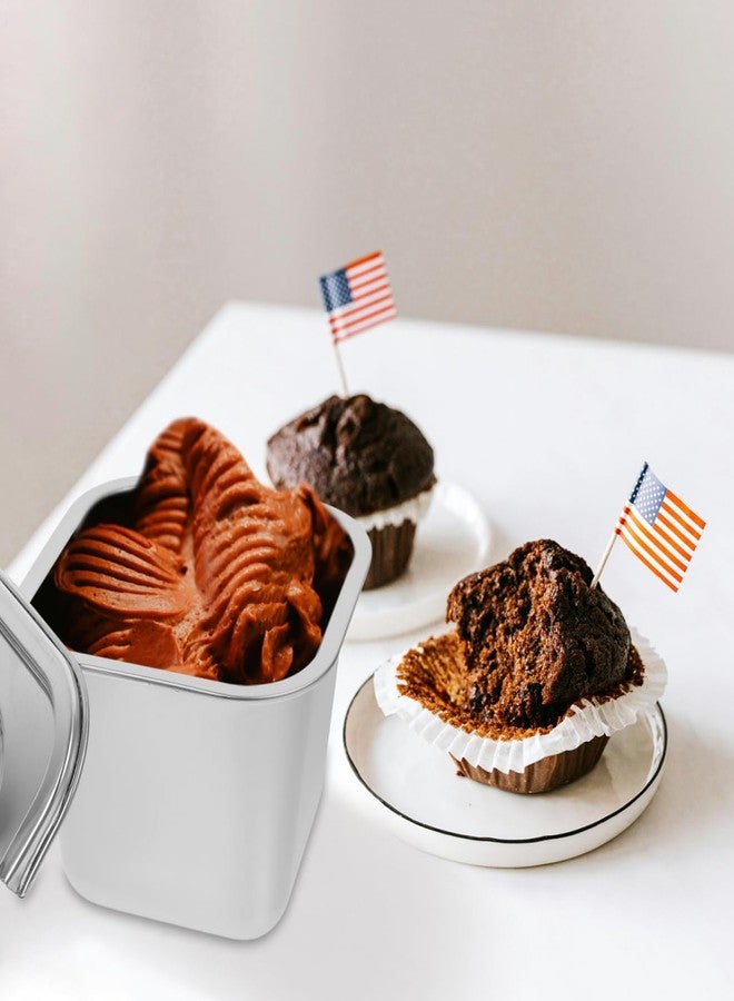 DEARMAMY Stainless Steel Ice Cream Container with Lid 5.5X4.1X3.7 Inch Freezer Food Storage Box for Homemade Ice Cream Yogurt Sorbet Storage - Image 5