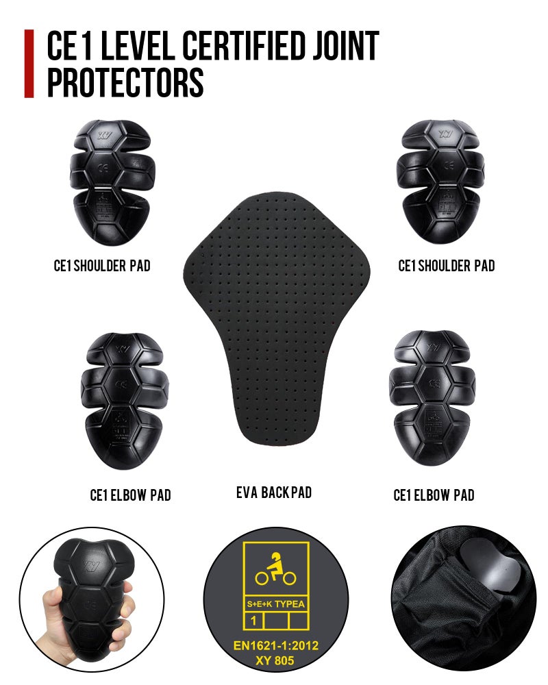 BORLENI Motorcycle Jacket Motorbike Riding Jacket Windproof Motorcycle Full Body Protective Gear Armor - Image 5