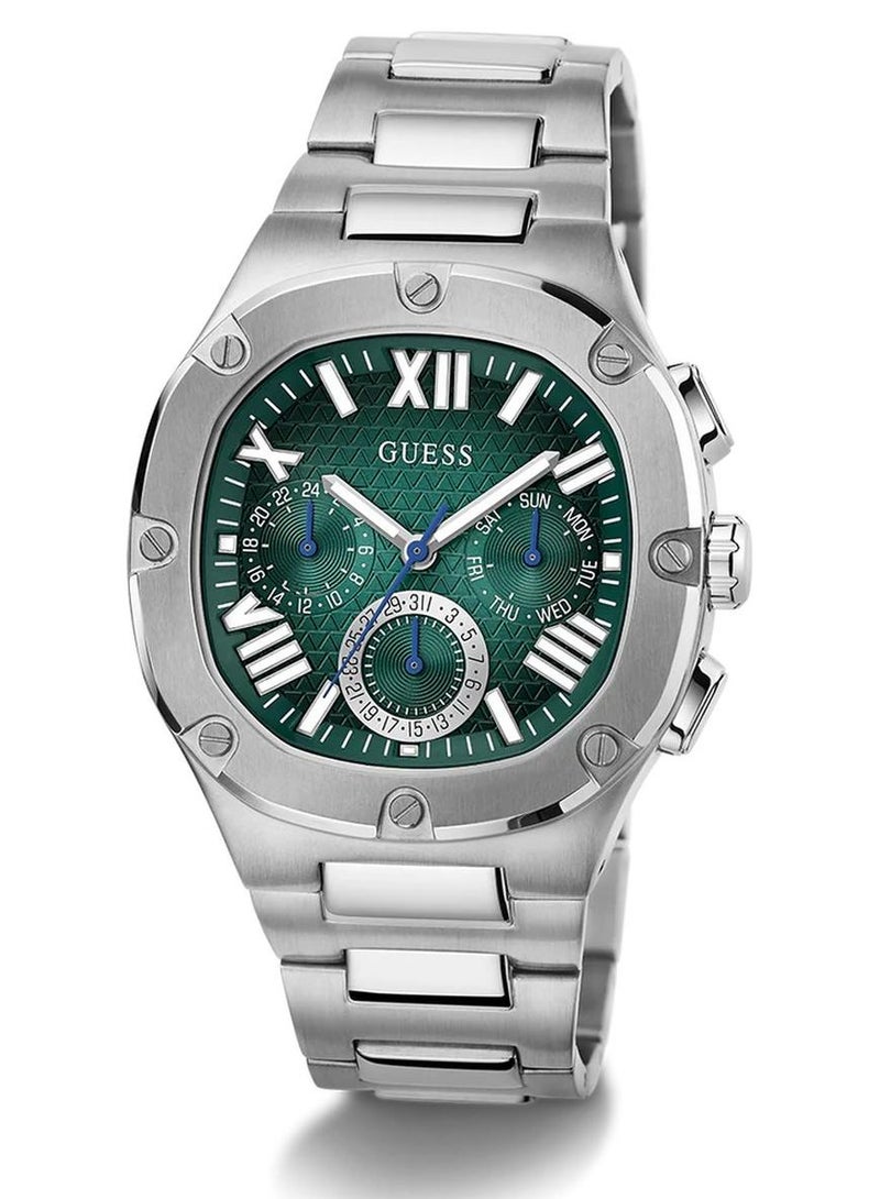 جس ساعة GUESS للرجال متعددة الوظائف باللون الفضي - GW0572G6 - Image 1