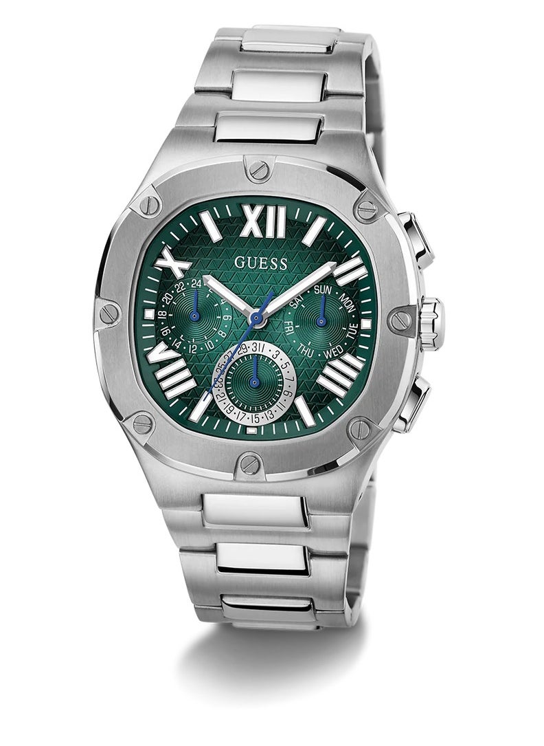 جس ساعة GUESS للرجال متعددة الوظائف باللون الفضي - GW0572G6  - Image 1