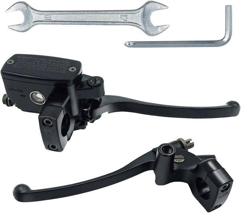 Triumilynn 1" 25mm Right Brake Master Cylinder & Left Clutch Lever Kit for Honda, Kawasaki, Suzuki, Yamaha - Image 1