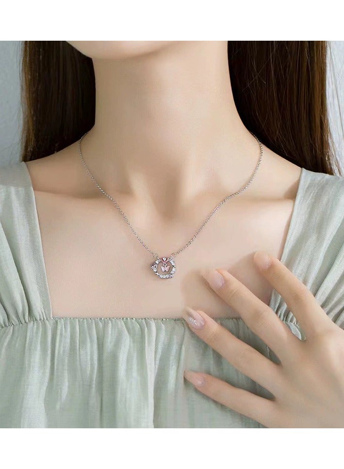 Goolsky طقم قلادة خاتم الفراشة والشوكة - قلادات متطابقة للأزواج، تصميم فاخر بسيط، هدية رومانسية - Image 2