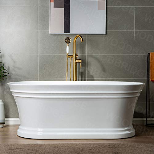 WOODBRIDGE صنبور WOODBRIDGE F0007BGVT ، (طول) 10 3/4" × (عرض) 6-1/4" × (ارتفاع) 43-7/8" ، ذهب مصقول - Image 2