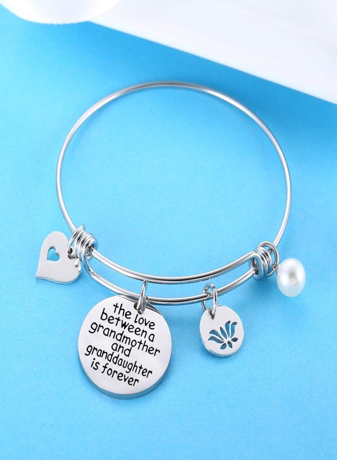 Nimteve Grandma Gifts The Love Between A Grandmother And Grandson Granddaughter Is Forever Bracelet (grandmother and granddaughter) - Image 3