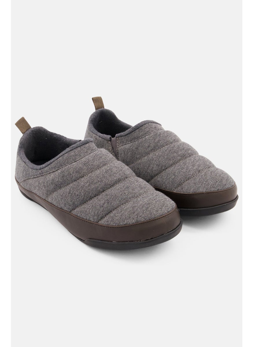 Sun Stone Men Derek Quilted Slip On Casual Shoes, Grey  - Image 1