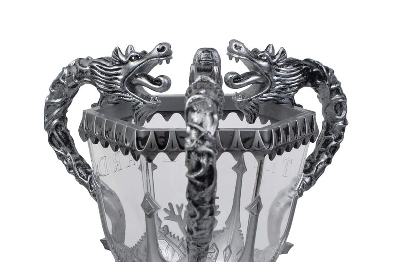 Harry Potter Triwizard Cup Battery Operated Mood Light | 13-Inch Tall LED Lamp,Silver - Image 3