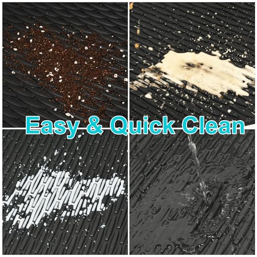 Matericuo Car Floor Mats Custom Fit for BMW 5 Series F10 2011-2016 Full Black Rubber Auto Liner Mats All Weather Protection Heavy Duty Odorless - Image 3