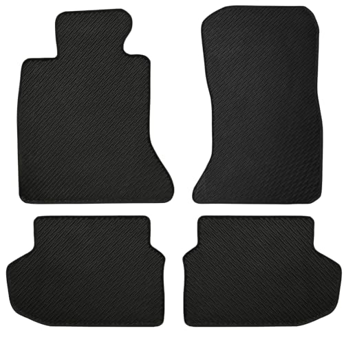 Matericuo Car Floor Mats Custom Fit for BMW 5 Series F10 2011-2016 Full Black Rubber Auto Liner Mats All Weather Protection Heavy Duty Odorless - Image 1