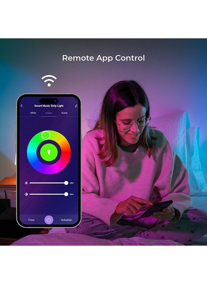 blupebble - Homm by Blupebble Lumina Smart RGB LED Lights Strips 16M Colors, Led Color Changing, Smart App Control, Easy Install, Voice control, Ip65 Rating Waterproof - Image 1