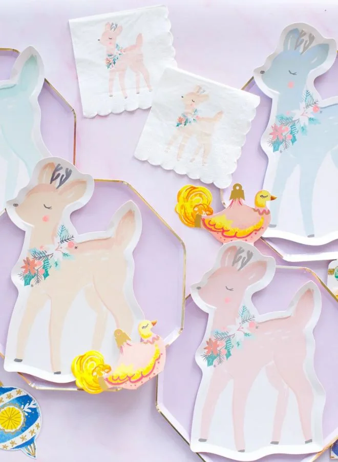 Meri Meri Colourful Deer Plates